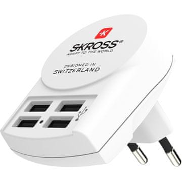 Skross 4 portni USB zidni punjač 24W EU Schuko