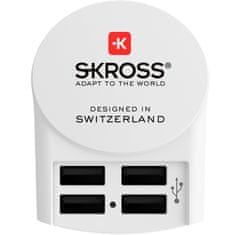 Skross 4 portni USB zidni punjač 24W EU Schuko