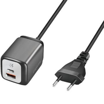 LogiLink GaN USB punjač 30W USB C i USB A kabel 1.5m