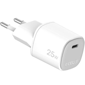 CELLY GaN USB C PD zidni punjač 25W kompaktni