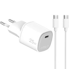 CELLY GaN USB C PD punjač 25W s USB C kabelom