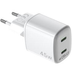 CELLY GaN USB C PD punjač 45W 2xUSB C