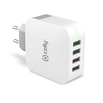 CELLY USB putni punjač 4xUSB 4.8A 24W