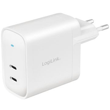LogiLink GaN USB C PD punjač 40W 2xUSB C PPS