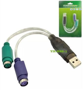 MicroConnect USB A - konverter 2x PS/2 0,3m