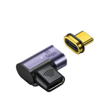 MicroConnect Vrhunski magnetski USB4 Gem 3x2 adapter 90°