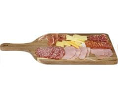 Alpina Daska za serviranje i rezanje XXL, izdržljivo drvo, jednostavno čišćenje, 57x30x2cm, smeđa