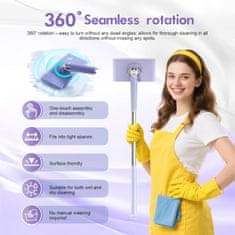 Netscroll Pribor za čišćenje s glavom od 360 stupnjeva za podove, prozore i namještaj, RapidMop.