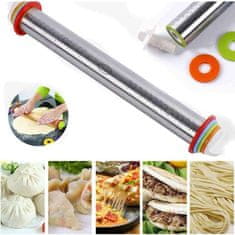 HOME & MARKER® Podesivi valjak za tijesto od nehrđajućeg čelika, 4 prstena za debljinu | THICKROLL