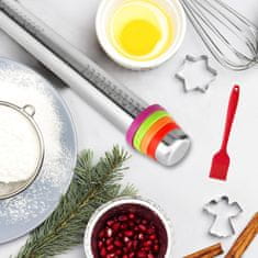 HOME & MARKER® Podesivi valjak za tijesto od nehrđajućeg čelika, 4 prstena za debljinu | THICKROLL