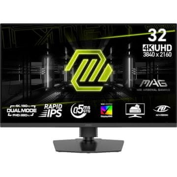 MSI MAG 322URDF E16 monitor 81,3 cm (31,5"), 4K UHD, IPS, 160 Hz, 0,5 ms (9S6-3DD89T-001)
