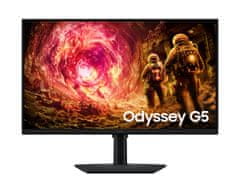 Samsung Odyssey G5 G50F monitor, 68,5 cm (27), QuadHD, 180Hz, Fast IPS, crni (LS27FG502EUXEN)