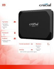 Crucial disk ssd x9 2tb usb-c 3.2 gen2