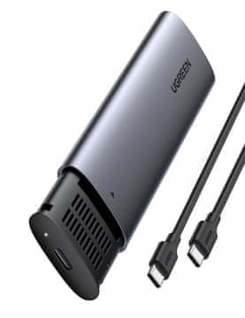Ugreen Ugreen kućište za SSD M.2, USB 3.2 Gen 2 (SuperSpeed USB 10 Gbps) + USB Type-C kabel 0.5m sivo (CM400 10902)
