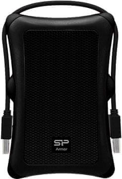Silicon Power Vanjski tvrdi disk HDD Silicon Power Armor A30 (2TB; 2.5"; USB 3.2; 5400 o/min; crna; SP020TBPHDA30S3A)