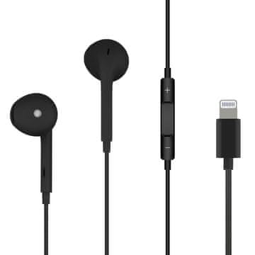 Champion EarBud slušalice Lightning 14 mm s mikrofonom crne