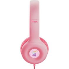 Trust Dječje slušalice 85 dB 3,5 mm 40 mm ružičaste
