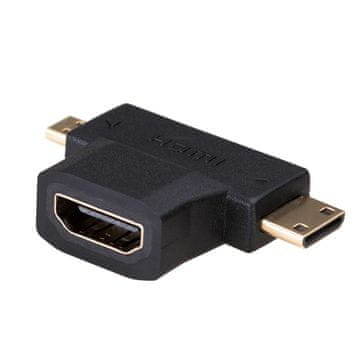 Akyga Adapter Akyga AK-AD-23 (HDMI F - micro HDMI, mini HDMI M; crna boja)