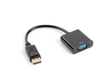 Lanberg Adapter displayport (m) -> vga 15 pin (f) crni na kabelu