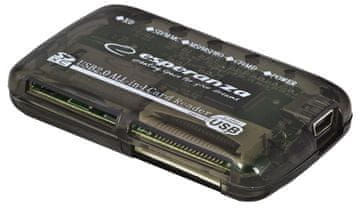 Esperanza Čitač kartica Esperanza EA117 (vanjski; Memory Stick Duo, microSD (putem adaptera), MMC, SD, SDHC, SDXC)