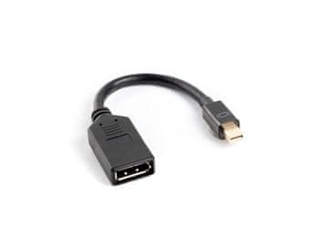 Lanberg Adapter mini displayport (m) -> displayport (f) na kabelu 10cm crni
