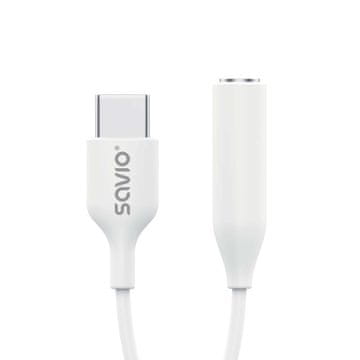 SAVIO Adapter usb-c - mini jack 3,5 mm, samsung, ak-52