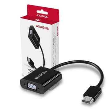 AXAGON Rvh-vgan adapter aktivan hdmi -> vga fullhd, izlaz za zvuk, micro usb priključak za napajanje