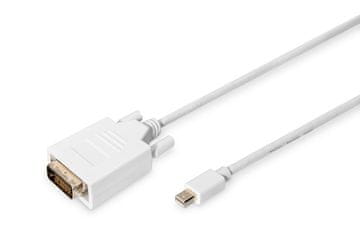Digitus Kabel adapter DisplayPort 1080p 60Hz FHD tip MiniDP/DVI-D (24+1) M/M bijeli 2m