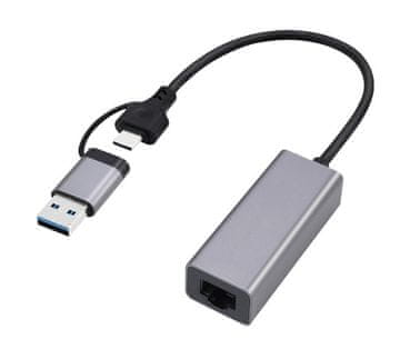 Gembird Gembird adapter usb tip 3.1 + usb-c -> lan rj45 gigabit 15cm