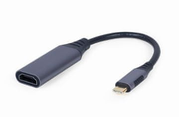 Gembird Gembird adapter usb tip-c na hdmi na kabelu sivi, 15cm