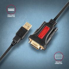 AXAGON Ads-1psn adapter usb 2.0 > rs-232 serijski port, 1.5m kabel, čip prolific