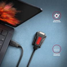 AXAGON Ads-1psn adapter usb 2.0 > rs-232 serijski port, 1.5m kabel, čip prolific