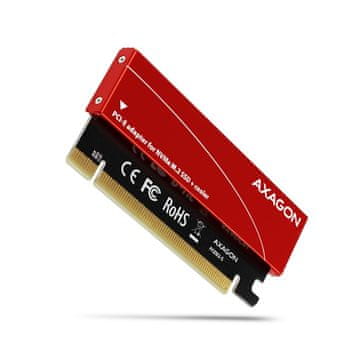AXAGON Pcem2-s unutarnji adapter pcie x16, 1x m.2 nvme m-key utor aluminijski štit