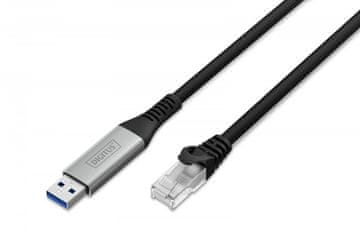 Digitus Kabel adapter usb-a - rj45 kat. 6a s/ftp, 1 gbit/s, usb 3.2 gen1, lszh, 2m