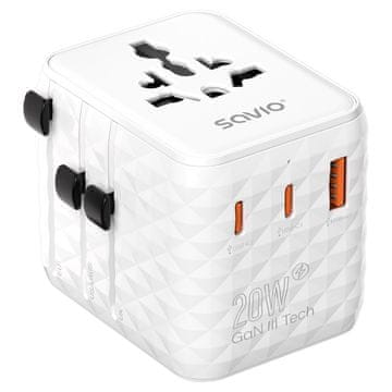 SAVIO Savio univerzalni putni adapter 20w ap-08