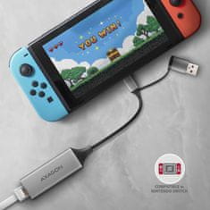 AXAGON Ade-txca mrežna kartica gigabit ethernet adapter, usb-c (usb-a redukcija) 3.2 gen 1, automatska instalacija