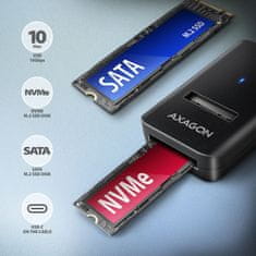 AXAGON Adm2-cm adapter usb3.2 gen 2 m.2 nvme/sata ssd 10cm usb-c kabel