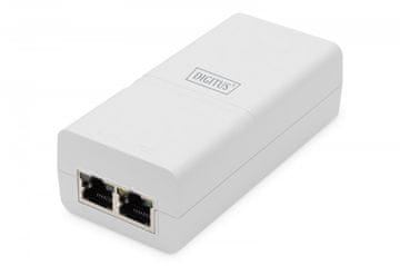 Digitus Zasilacz/adapter poe+ 802.3at, max. 52v 30w gigabit 10/100/1000 mbps, aktivan, bijeli