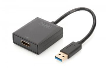 Digitus Adapter audio-video usb 3.0 na hdmi fhd 1920x1080p dual display