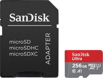 SanDisk Ultra microsdxc 256gb 150mb/s a1 + adapter sd