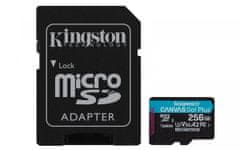 Kingston Karta microSD 256GB Canvas Go! Plus 200MB/s A2 U3 V30 + adapter