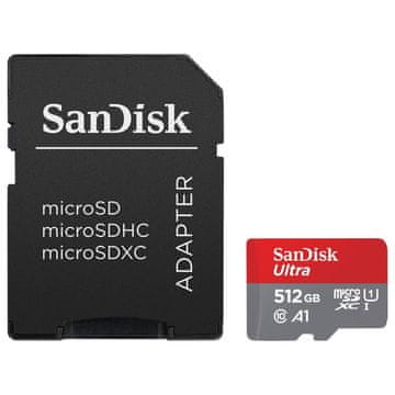 SanDisk Karta ultra microsdxc 512gb 150mb/s a1 + SD adapter