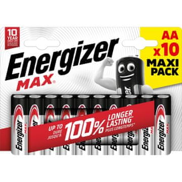 Energizer Energizer baterije max aa lr6 10 komada eco