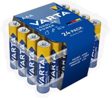 Varta Alkalne baterije r3(aaa)longlife power 24kom. premium box box
