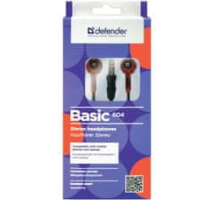 Defender Žičane slušalice basic 604 crno-crvene