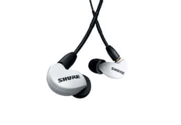 Shure Shure se215dywh+uni-efs - slušalice za uši aonic215 s jednim zvučnikom i kabelom 3.5mm (bijele)