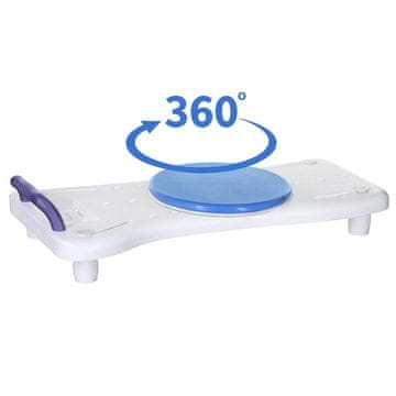 slomart Klupa za kadu, 2 u 1 s okretnim diskom