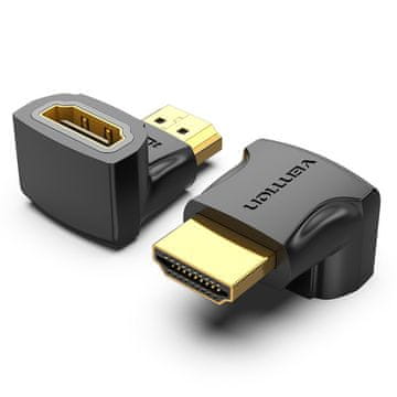 slomart Adapter vention hdmi 90 stupnjeva muški na ženski vention crni