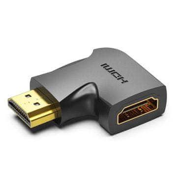 slomart Vention HDMI adapter 270 stupnjeva muški na ženski vertikalni ravni crni