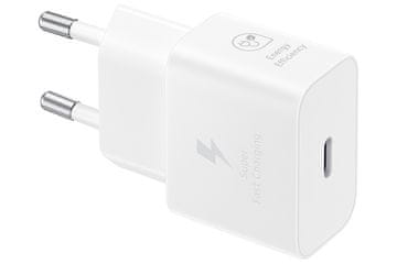 slomart Punjač Samsung adapter za napajanje 25W USB-C brzo punjenje 1m bijeli